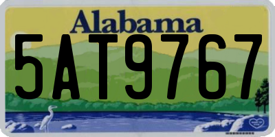 AL license plate 5AT9767