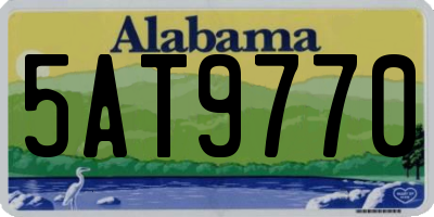 AL license plate 5AT9770