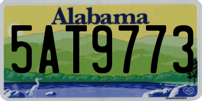 AL license plate 5AT9773