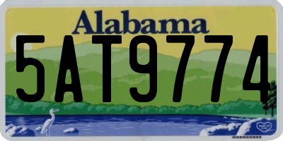 AL license plate 5AT9774