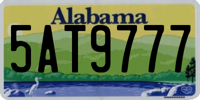 AL license plate 5AT9777