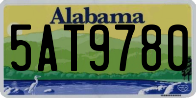 AL license plate 5AT9780