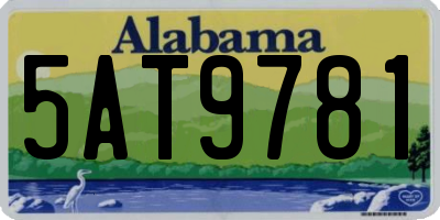 AL license plate 5AT9781