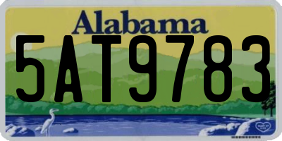 AL license plate 5AT9783