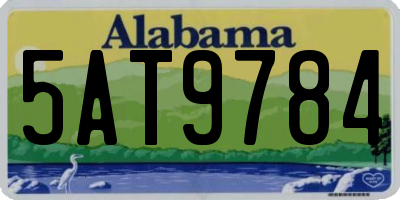 AL license plate 5AT9784