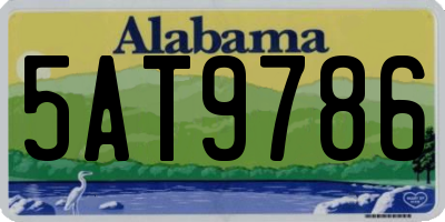AL license plate 5AT9786