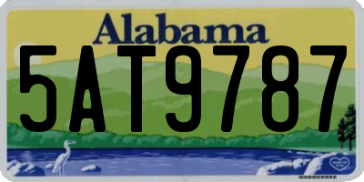 AL license plate 5AT9787