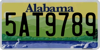 AL license plate 5AT9789