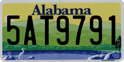 AL license plate 5AT9791