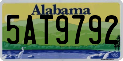 AL license plate 5AT9792