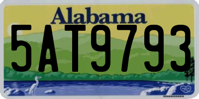 AL license plate 5AT9793