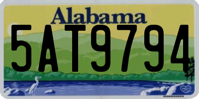 AL license plate 5AT9794