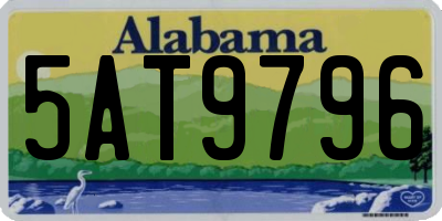 AL license plate 5AT9796