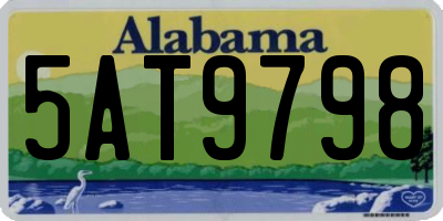 AL license plate 5AT9798