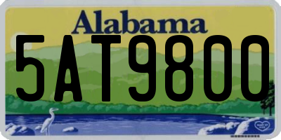 AL license plate 5AT9800