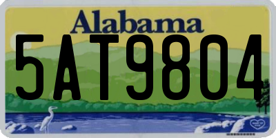 AL license plate 5AT9804