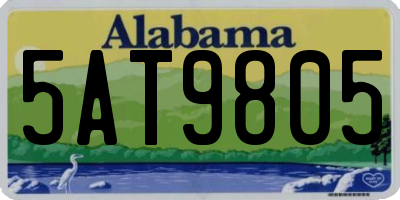 AL license plate 5AT9805