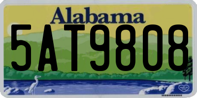 AL license plate 5AT9808
