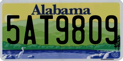 AL license plate 5AT9809