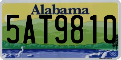 AL license plate 5AT9810