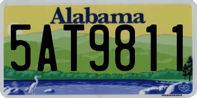 AL license plate 5AT9811