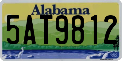 AL license plate 5AT9812