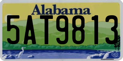 AL license plate 5AT9813