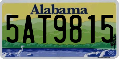 AL license plate 5AT9815