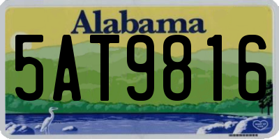 AL license plate 5AT9816