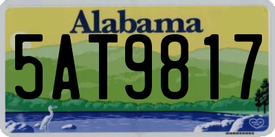 AL license plate 5AT9817