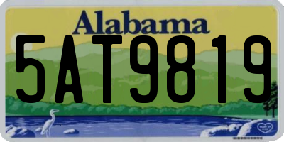 AL license plate 5AT9819