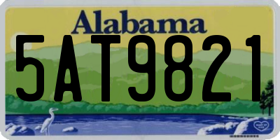 AL license plate 5AT9821