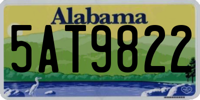AL license plate 5AT9822