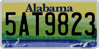 AL license plate 5AT9823