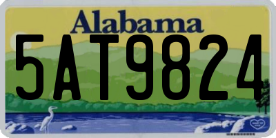 AL license plate 5AT9824