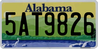 AL license plate 5AT9826
