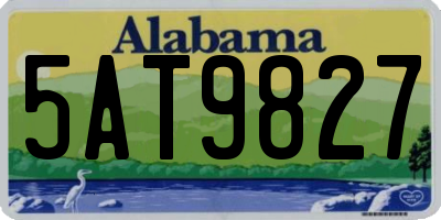 AL license plate 5AT9827