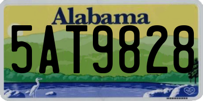 AL license plate 5AT9828