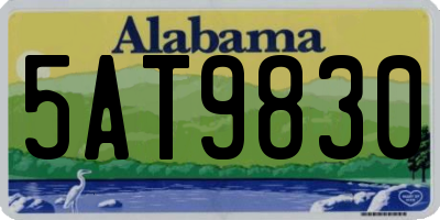 AL license plate 5AT9830