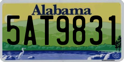 AL license plate 5AT9831