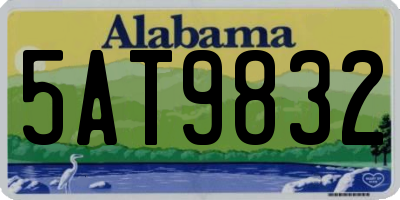AL license plate 5AT9832