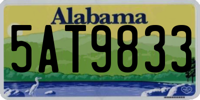 AL license plate 5AT9833