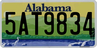 AL license plate 5AT9834