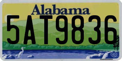 AL license plate 5AT9836