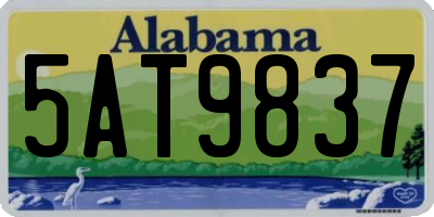 AL license plate 5AT9837