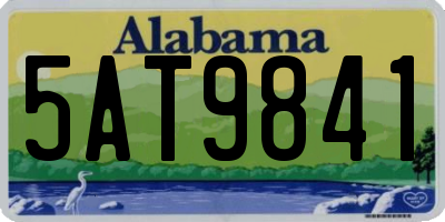 AL license plate 5AT9841