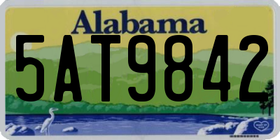 AL license plate 5AT9842