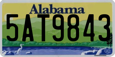 AL license plate 5AT9843