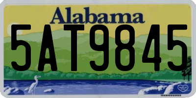 AL license plate 5AT9845
