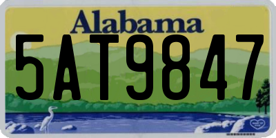AL license plate 5AT9847